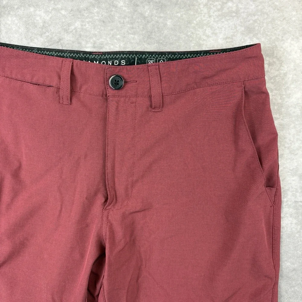 7 Diamonds Shorts Mens 30 Purple Performance Momentum Stretch Lightweight Preppy